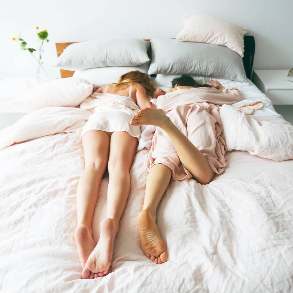 Sleep on a silk or satin pillowcase